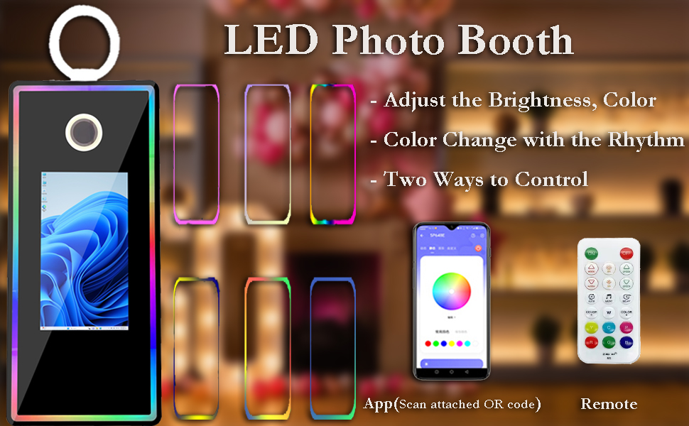 40 inch Mirror Photo Booth with Printer and Camera