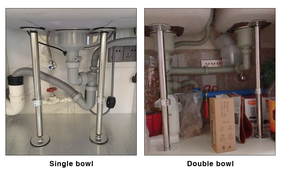 TYESTAND ST2 Undermount Sink Brackets Stainless Steel Adjustable