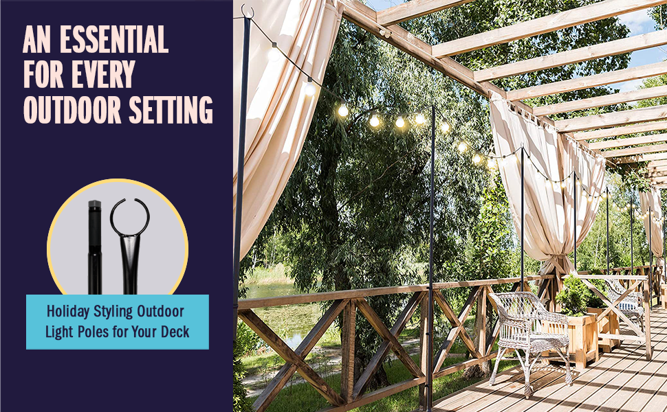 An essential for every outdoor setting: Holiday Styling Outdoor Light Poles for your Deck