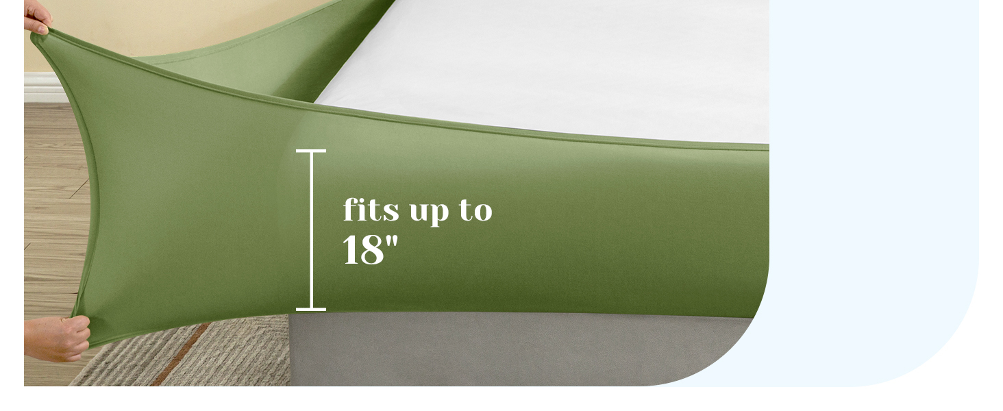 BYSURE 6 Pieces NonSlip Soft Stretch Bed Sheets Set(Queen