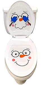 Funny snowman toilet cling