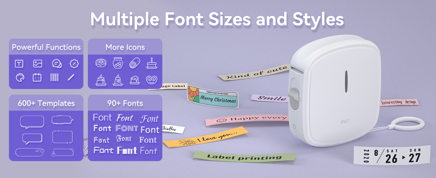 Qutie Label Maker Machine,Customizable Portable Bluetooth Sticker