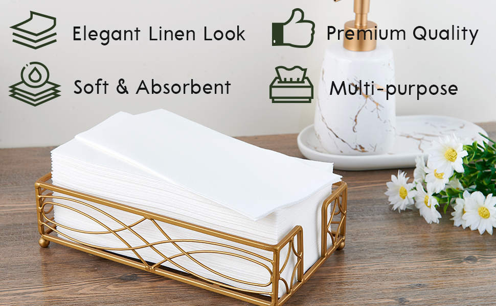 [Pack of 200] FOCUSLINE Disposable Bathroom Napkins