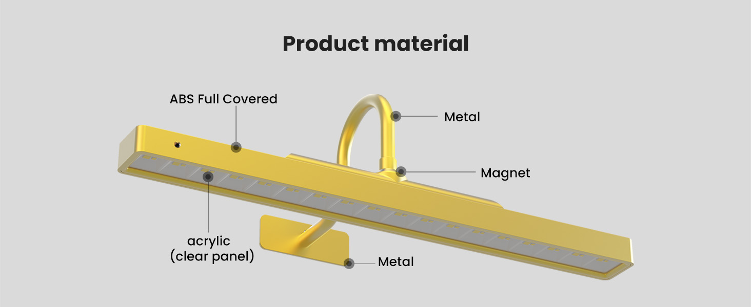 Picture Light Battery Rechargeable, 3Pack Picture Light for Wall with