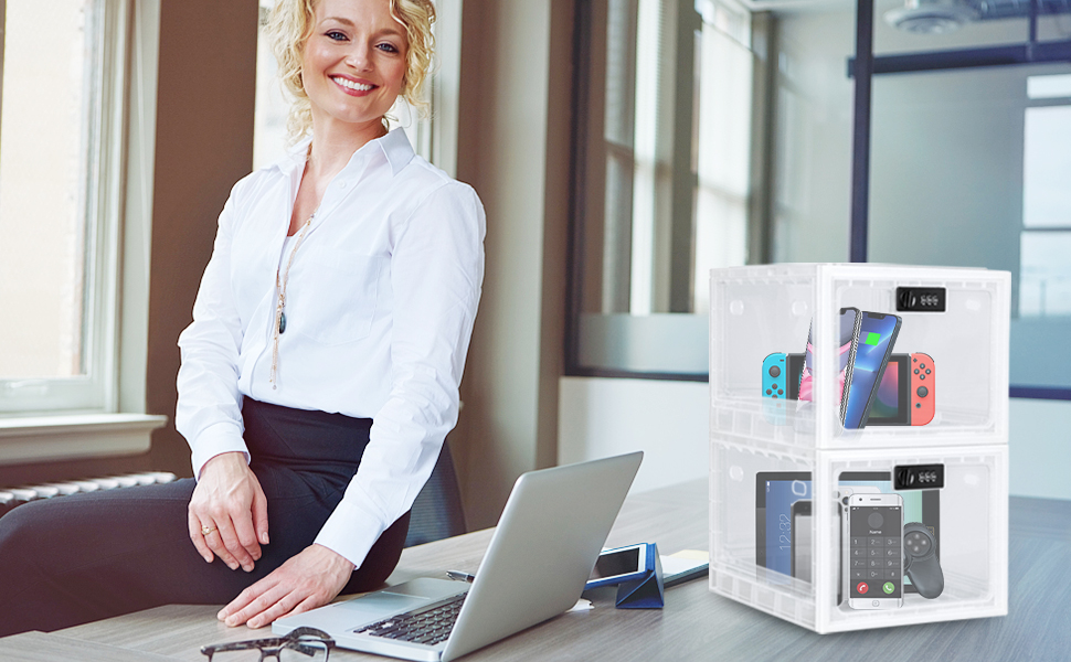 Medicine Lock Box, 2 Pack Medication Lockable Container for