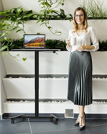 small mobile rolling standing desk