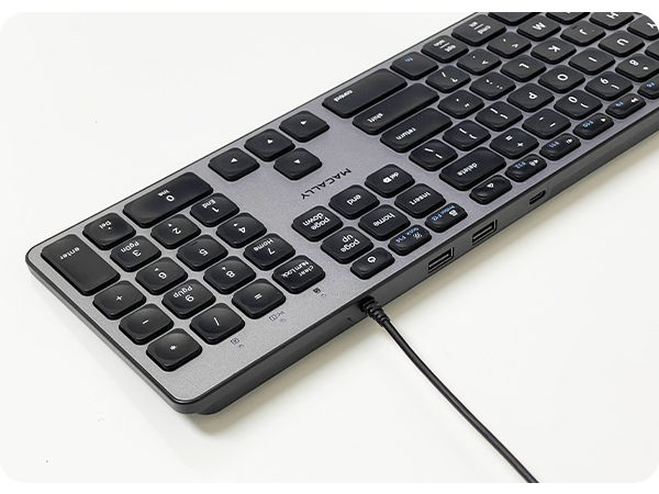 Amazon.com: Macally Premium Wired USB C Keyboard with USB