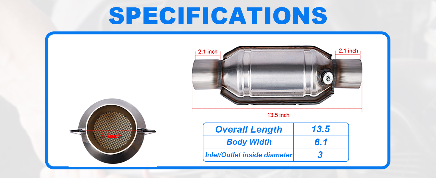 Universal Catalytic Converter 3 inch