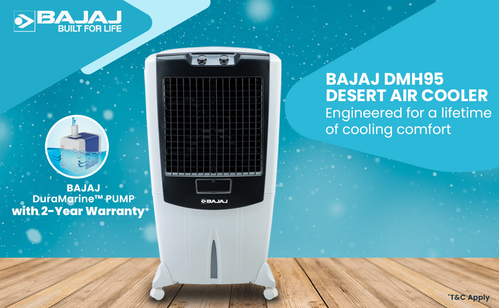 Review Bajaj Dmh 95 95L Desert Air Cooler With Duramarine Pump 10 Bajaj Dmh95
