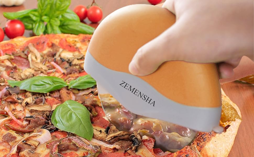 Zemensha Large Pizza Cutter with sharp removable blade