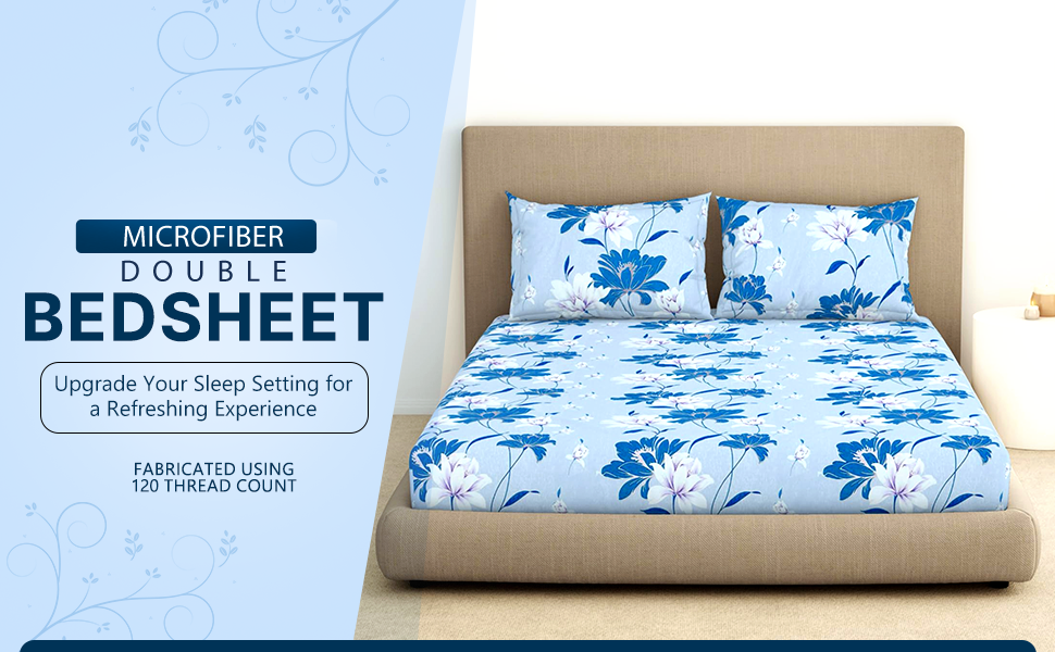 Buy Welspun Double Bedsheet with 2 Pillow Covers 220 X240 Cms / 43 X68