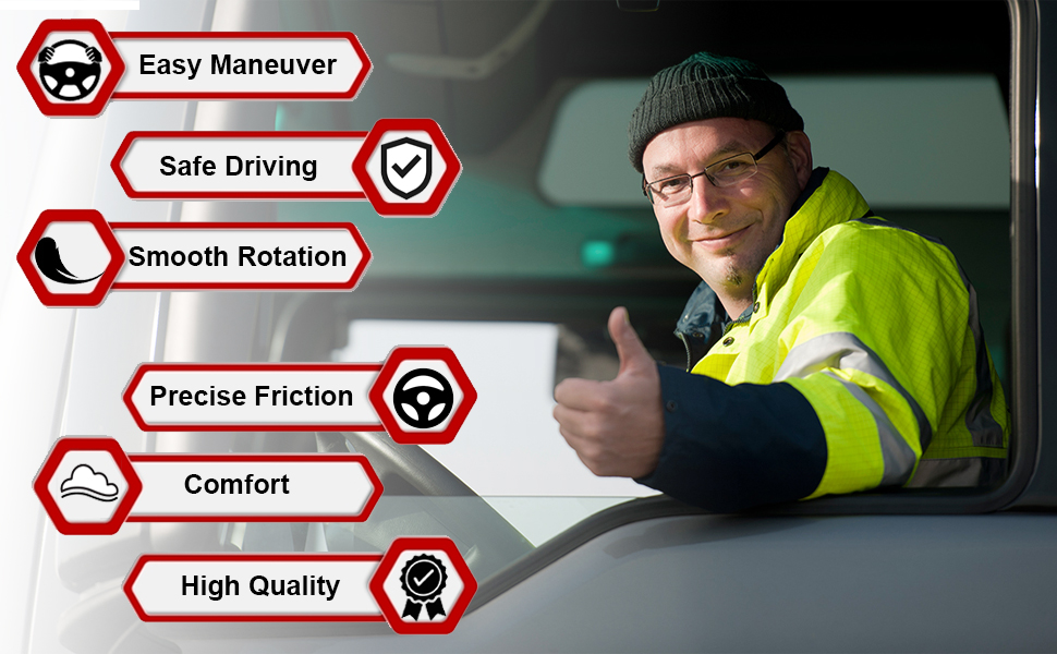 Fouring BL Steering Wheel Knob Spinner Universal NonSlip Fit, ABS