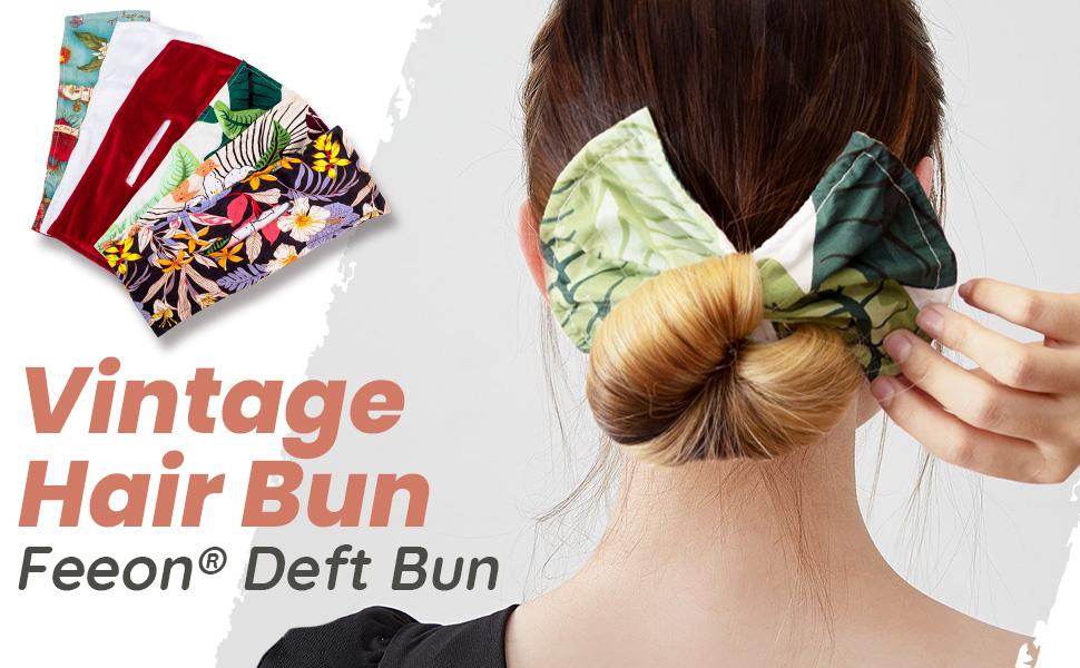 Feeon Deft Bun, Hair Bun Maker, Classy Multicolor Cloth