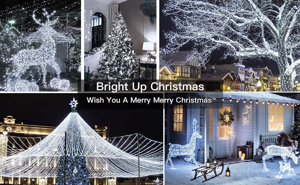 Solar Outdoor Rope Lights, 66ft 200leds Solar Powered Rope