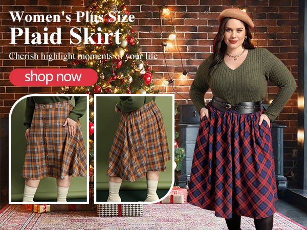 Amazon.com: TIYOMI Women Plus Size Skirts Stretchy Buttons