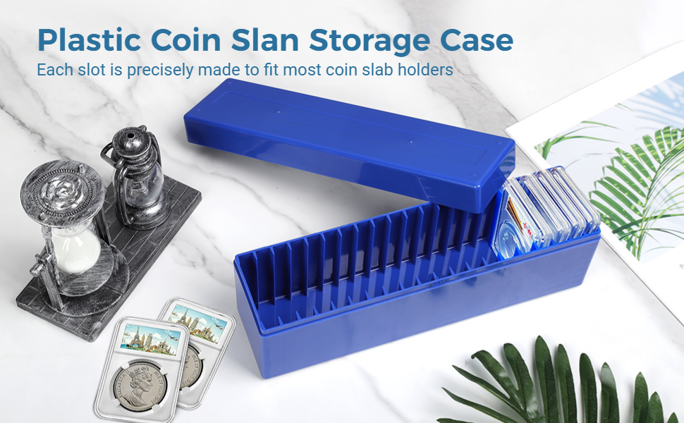 Coin Slab Storage Boxes, 3 Packs Coin Holder Organizer