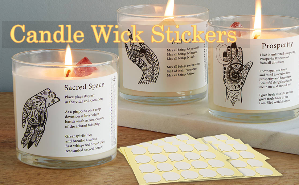 Aubeco 240PCS Candle Making Kit, Candle Wick Stickers, Candle Making