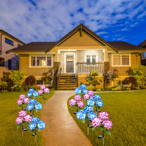 solar hydrangea lights