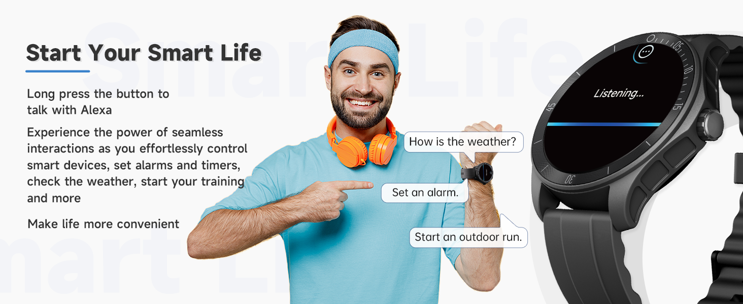Smart Watches for men Smart Voice Assistant