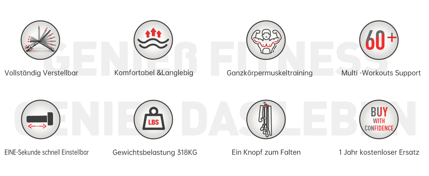 Klappbare Trainingsbank