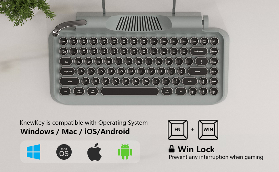 Knewkey Rymek メカニカルキーボード Rymek Retro mechanical keyboard (white)