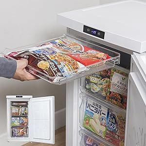 YAMAZEN 電気冷凍庫 66L 2025年製 dショッピング |冷凍庫 セカンド冷凍庫 小型 64L 前開き 右開き