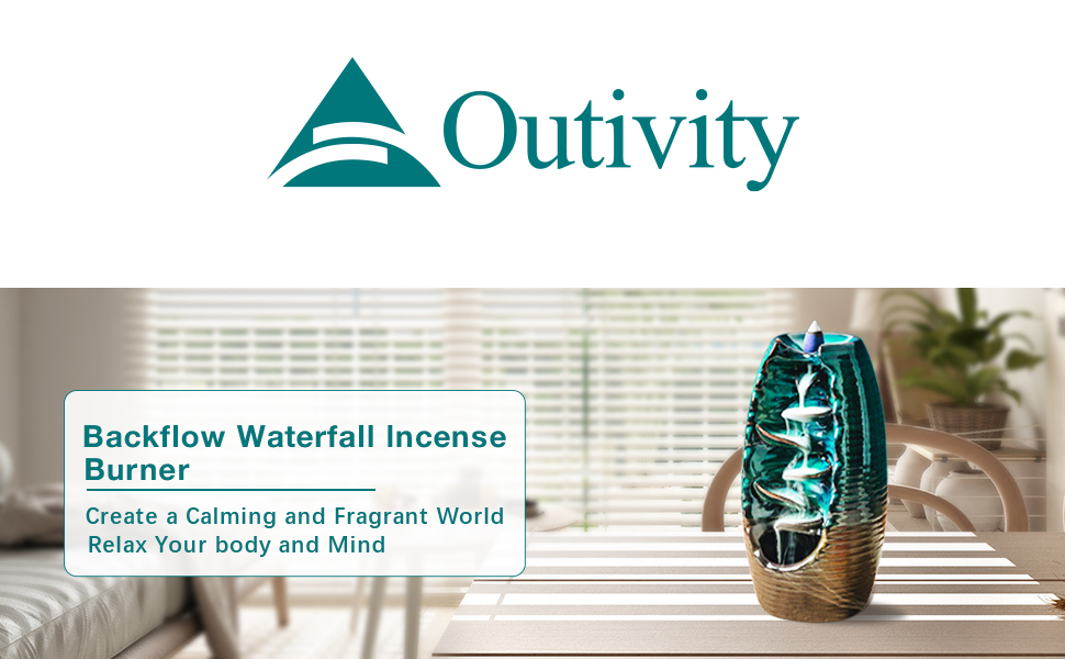 Incense Waterfall Burner, Backflow Incense Burner