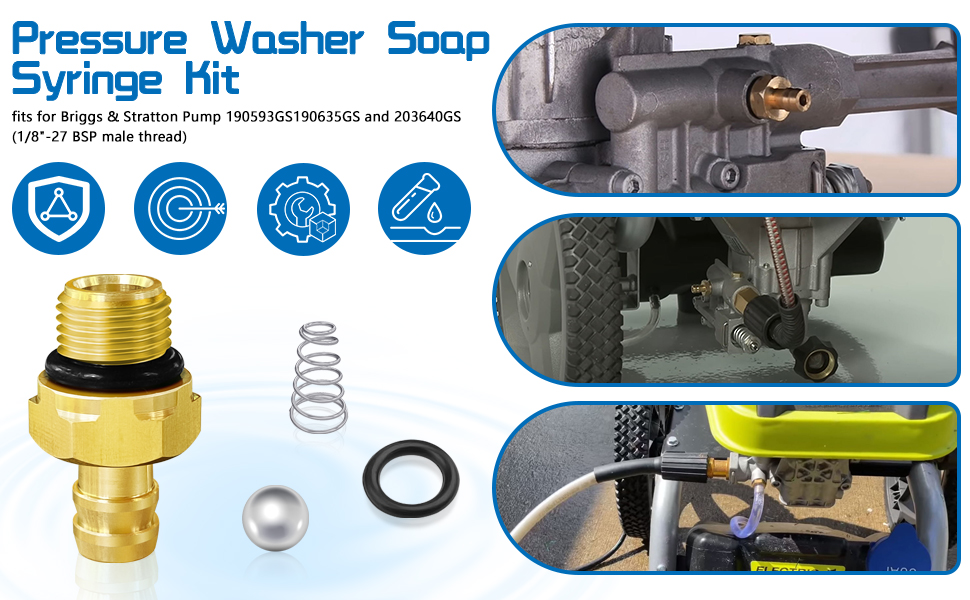 FANOVO Pressure Washer Soap Injector Kit,Chemical Injector Pressure Washer