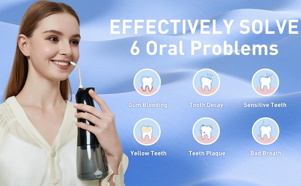 Water Flossers For Teeth Cordless, Binefia Oral Irrigator Dental
