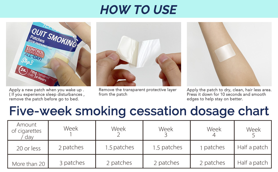 Quit Smoking Patches Step 3 7 mg, Quit Patches 30 Count Stop Aid to