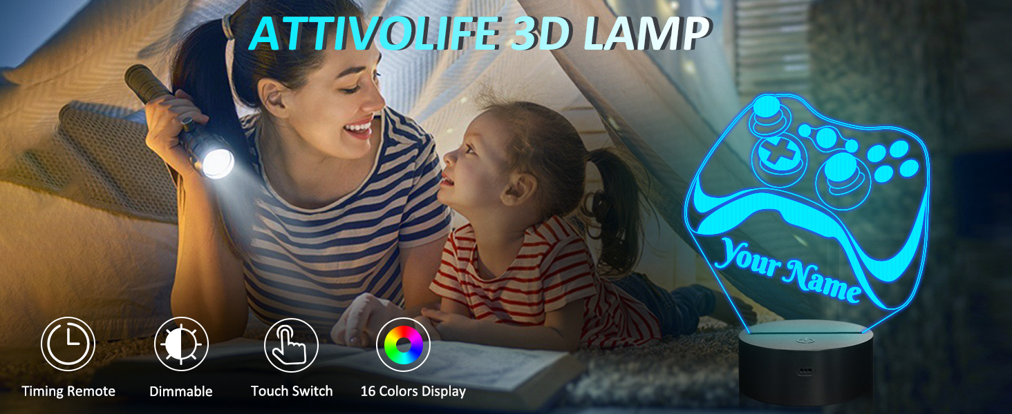 Customized 3D Gamepad Night Light