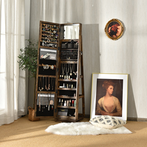 Standing Lockable Jewelry Cabinet Organizer