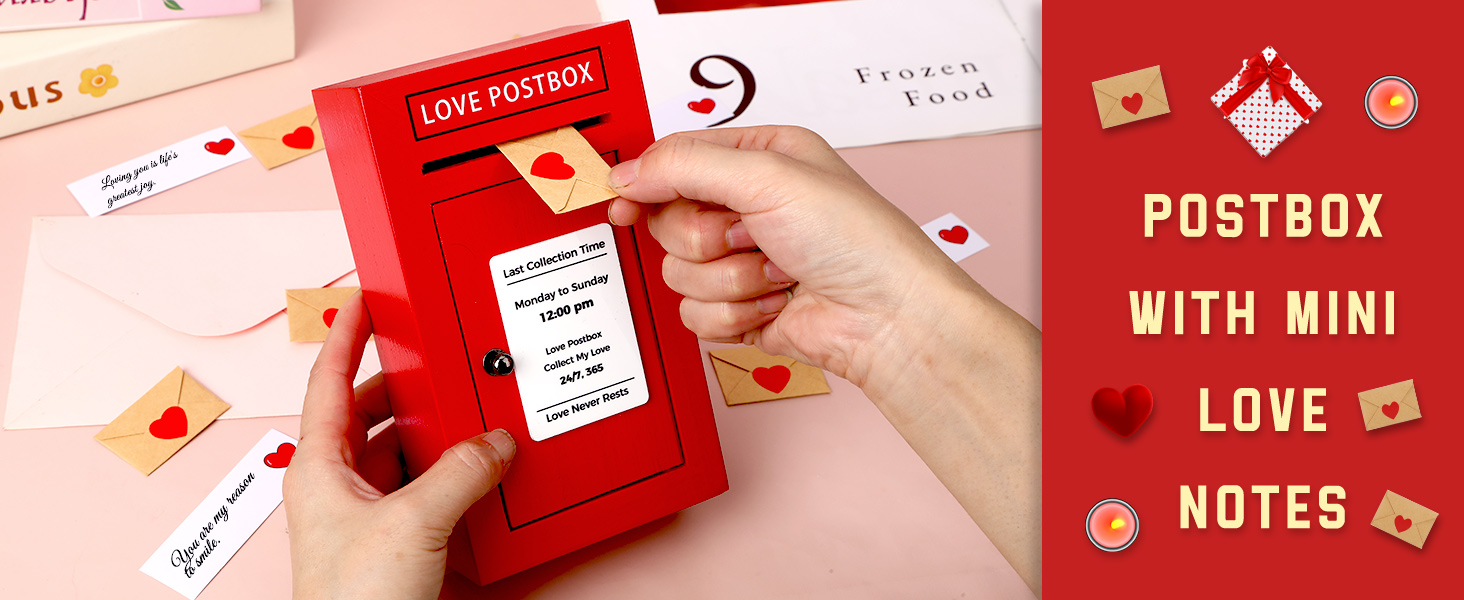 POSTBOX WITH MINI LOVE, PERSONALIZE FOR YOUR BELOVED ONE
