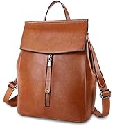 YALUXE Women's Genuine Leather Backpack Handbags Convertible Back Pack Purse