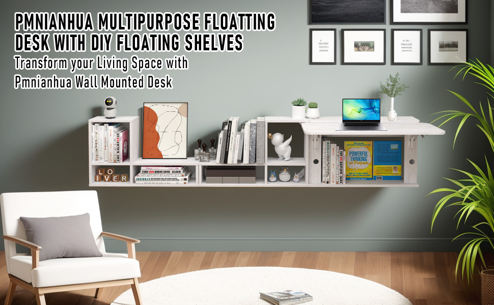 floating desk for wall