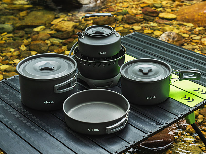 Amazon | Alocs 19pcs キャンプ用調理器具セット 軽量キャンプ鍋