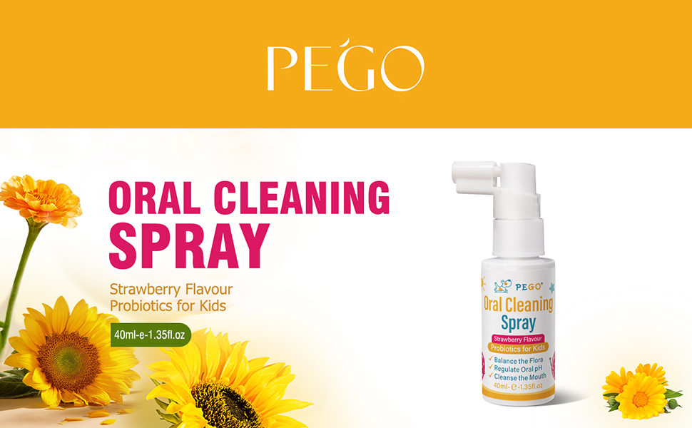 PEGO Kids Oral Spray, Toddler Toothpaste Helper for Cavity Repair and Fresh Breath