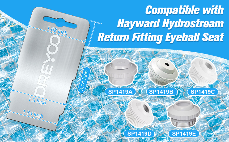 Dreyoo Metal Eyeball Seat Removal Tool SP1419T for Pool Spa