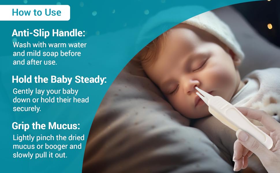 Zikku baby nose cleaner safe and soft nose cleaner children and newborns for children, nasal twiser/nasal placker for baby, remove dust particles to use easily and remove mucus for comfortable breathing (white) (white) AHC Nasal Cleaner