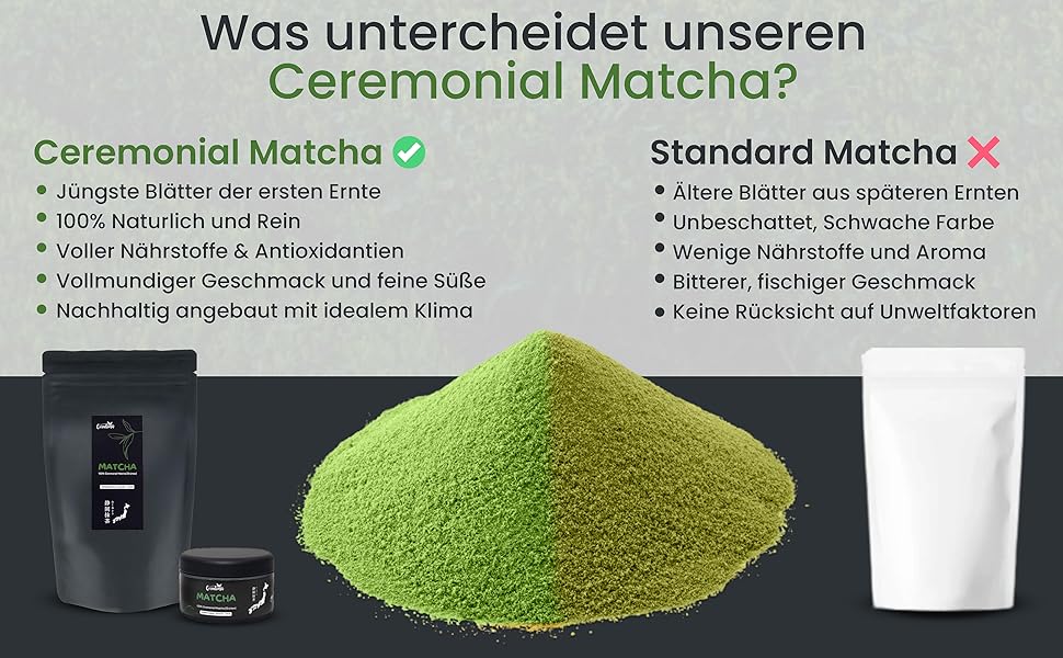 matcha ceremonial grade aus japan erste ernte grüntee pulver