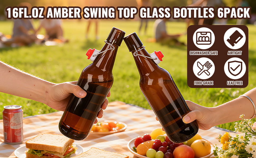 swing top glass bottles