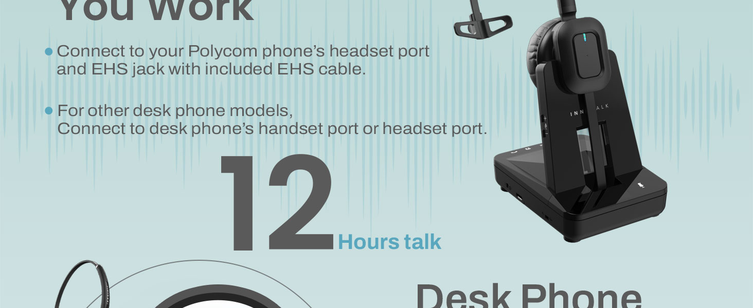 INNOTALK Poly Wireless Headset