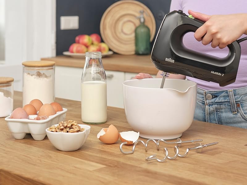 Braun Multimix 2 Hand Mixer Black - beaters, dough hooks Braun Multimix 2 Hand Mixer Black - beaters, dough hooks