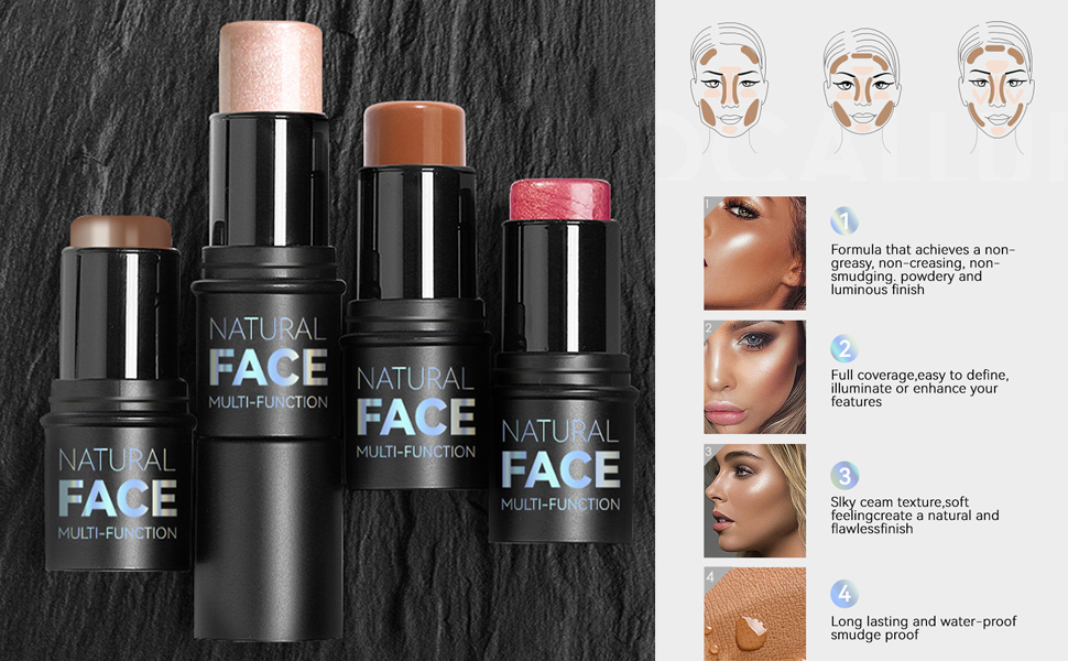 3 Pcs Face Contour Sticks Set, Shades wi... 8 2
