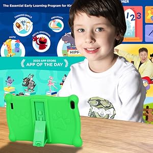 DELA DISCOUNT 1421de7b-cea2-4cdd-88e0-62d3ee3ce844.__CR0,0,640,640_PT0_SX300_V1___ Contixo Kids Tablet V10, 7-inch HD, ages 3-7, Toddler Tablet with Camera, Parental Control - Android 10, 16GB, WiFi, Learning Tablet for Children with Teacher's Approved Apps and Kid-Proof Case, Green  