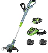 WORKPRO 20V Cordless String Trimmer/Edger, 12-inch, with 2.0 Ah Lithium-Ion Battery, 1 Hour Quick...