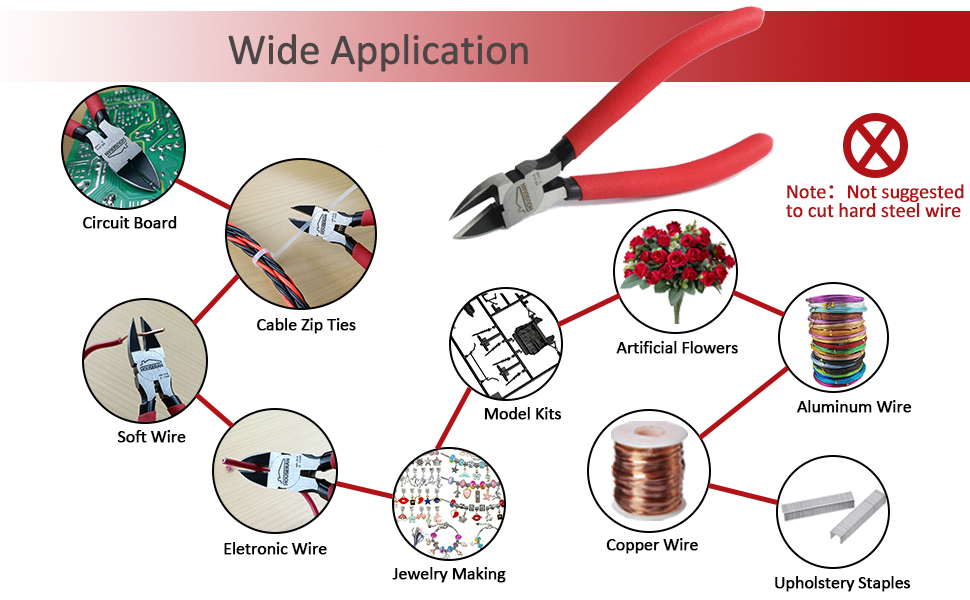 Wire Cutters 10 Pack, 6" Dykes Cutter, HOUSERAN Dikes Wire Cutters Wire