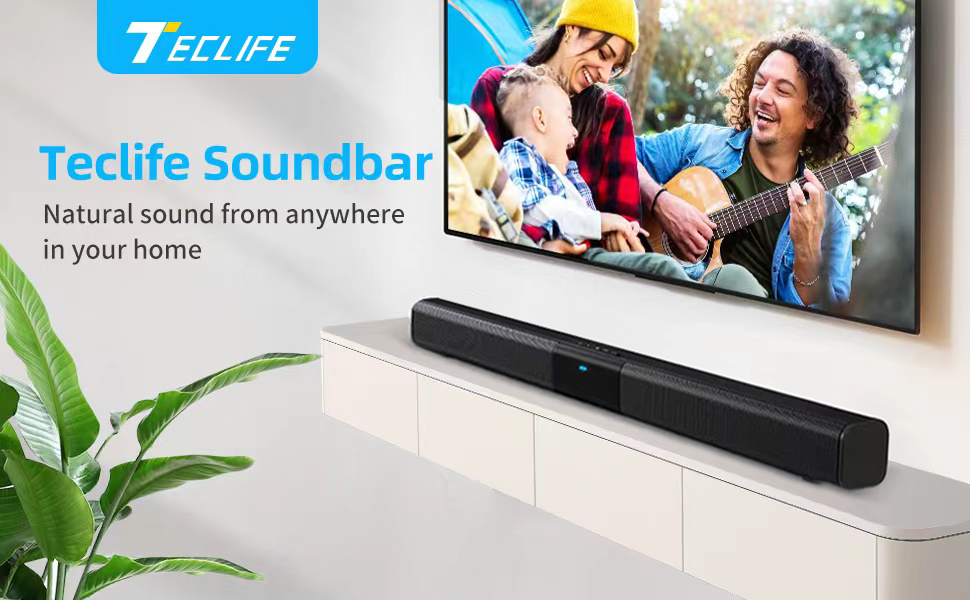 Sound Bars for TV, 120W, 32 Inch, 2.1CH Soundbar Builtin