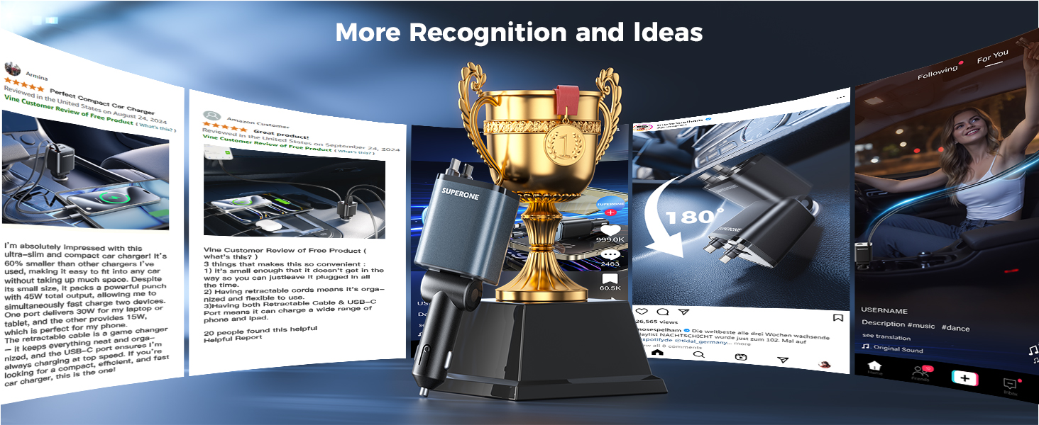 Gold trophy cup on a stand with multiple digital screens displaying space-related imagery and text in the background. A handheld electronic device is positioned in front of the trophy.