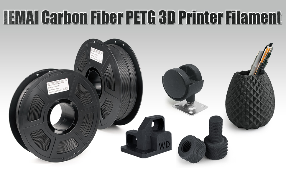 IEMAI Carbon Fiber PETG Filament, PETG Filament 1.75mm 3D Printer